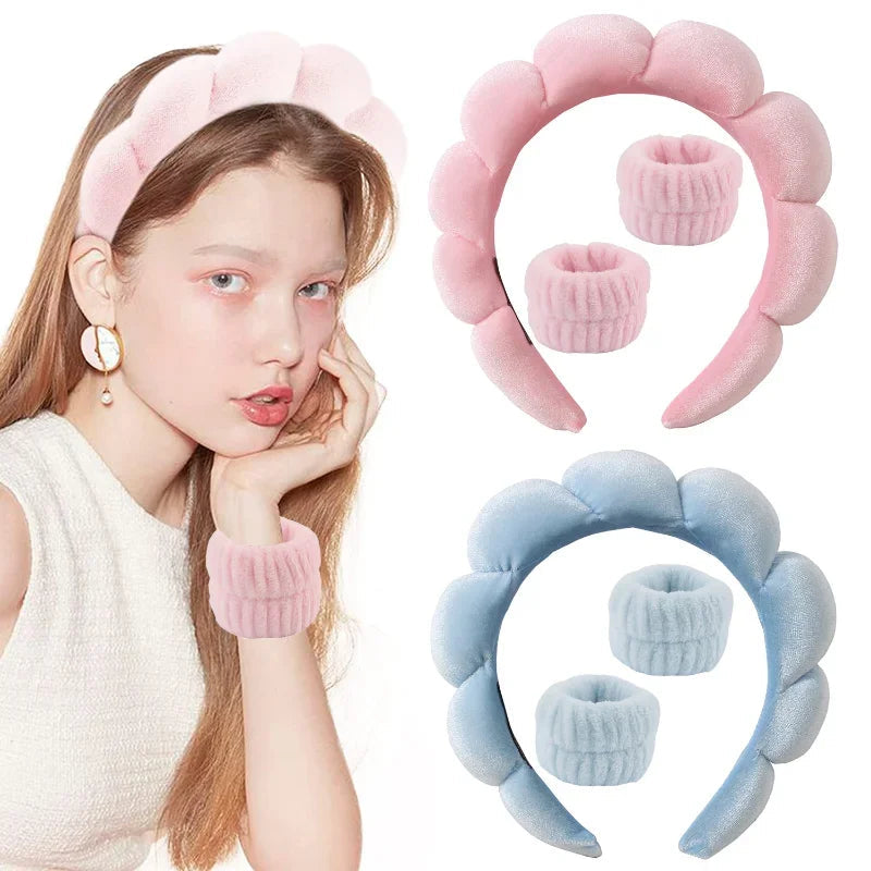 Pluche Spa Hoofdband & Polsband Set - Fluffiea