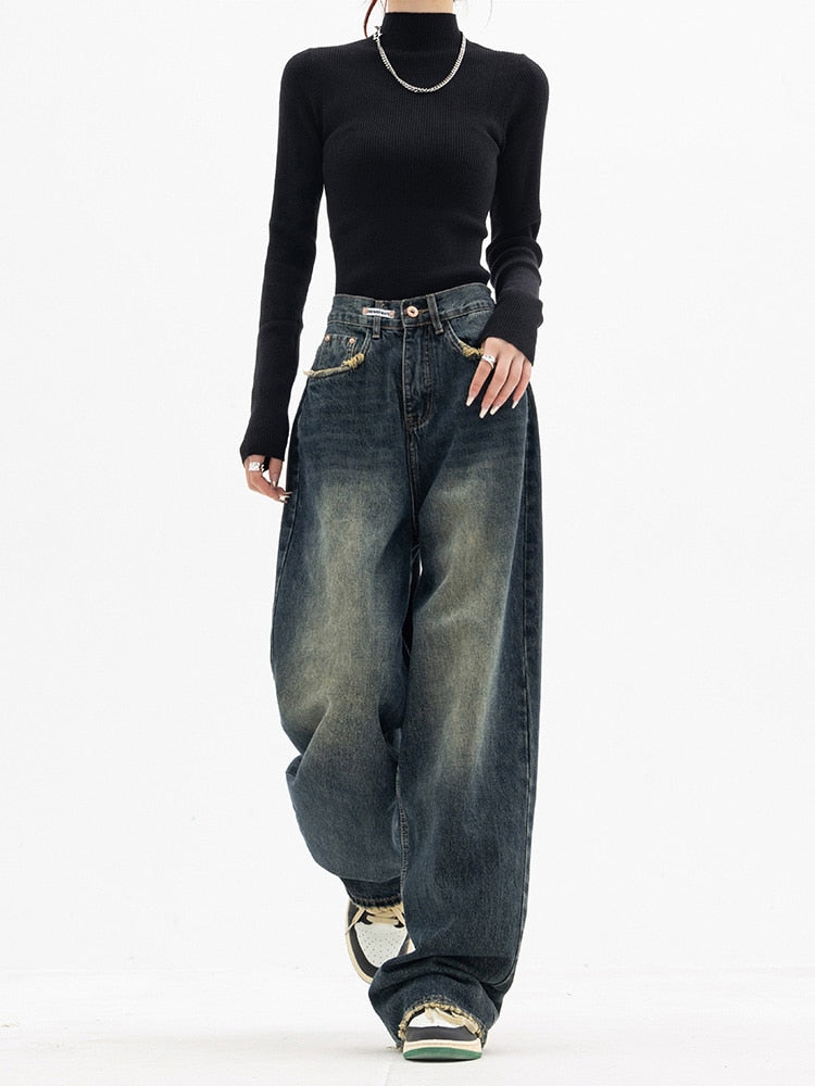 Y2K Vintage Baggy Dames Jeans - Luna