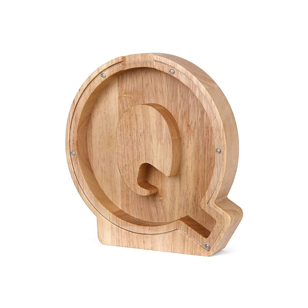 Houten Alfabet Spaarpot - LetterSaver