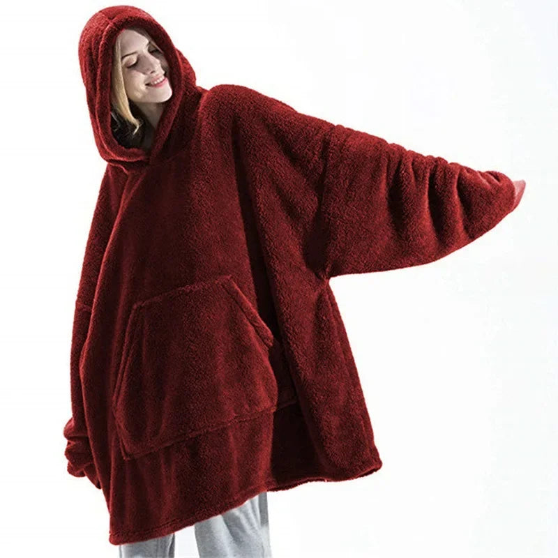 Oversized flanellen dekentrui voor dames en heren – FleeceHaven