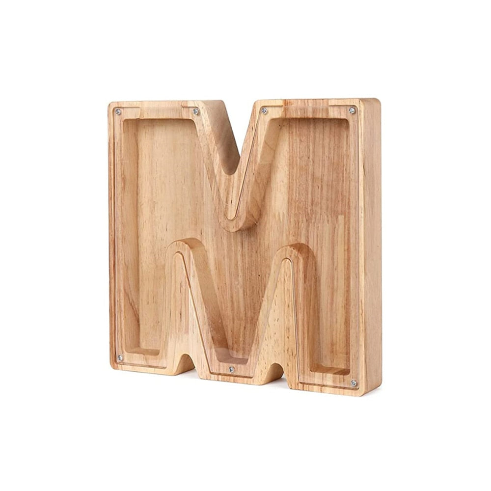 Houten Alfabet Spaarpot - LetterSaver
