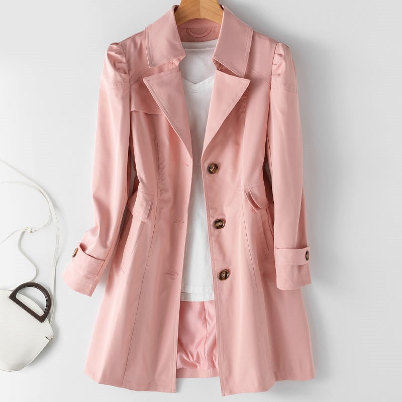 Stijlvolle Middellange Dames Trenchcoat - Victoria