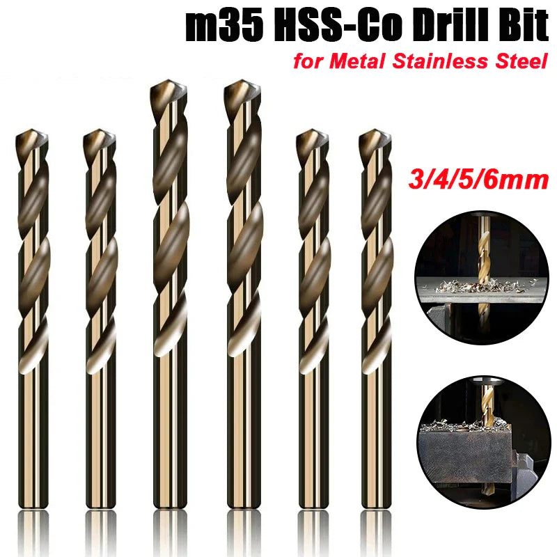 M35 5% Cobalt Twist Boor Bit Set 3/4/5/6 mm - KobaltBohr