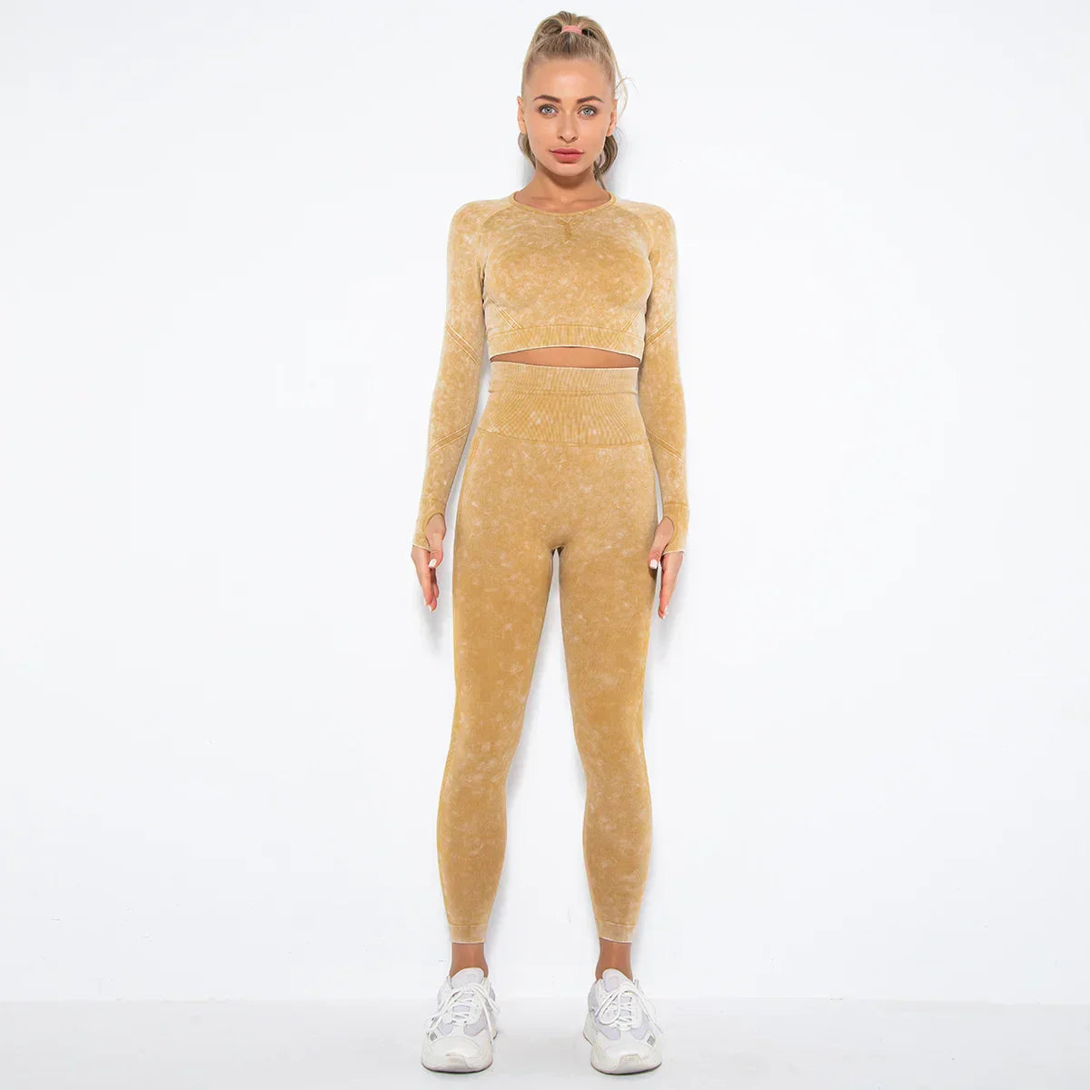 Naadloze Dames Yoga Set met Cropped Top - Nova