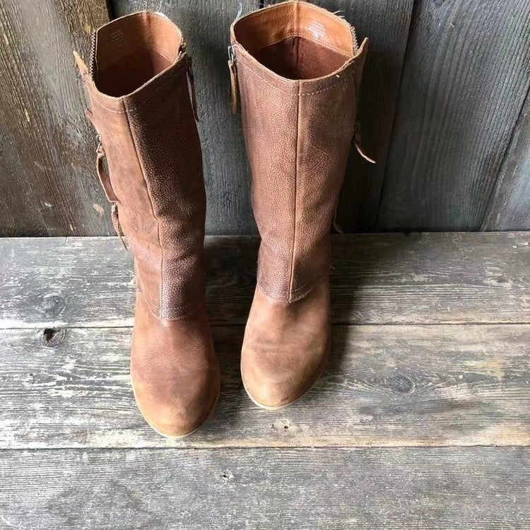 Dames Leren Herfstlaarzen – Sigrid