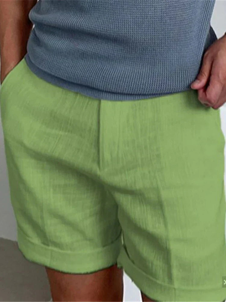 Lichte Linnen Heren Zomershorts met Relaxte Pasvorm - Jorin
