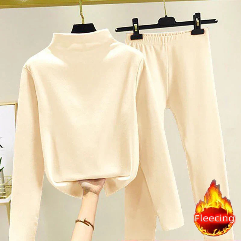 Tweedelige Dames Winter Set met Fleece Pullover en Broek – Eva