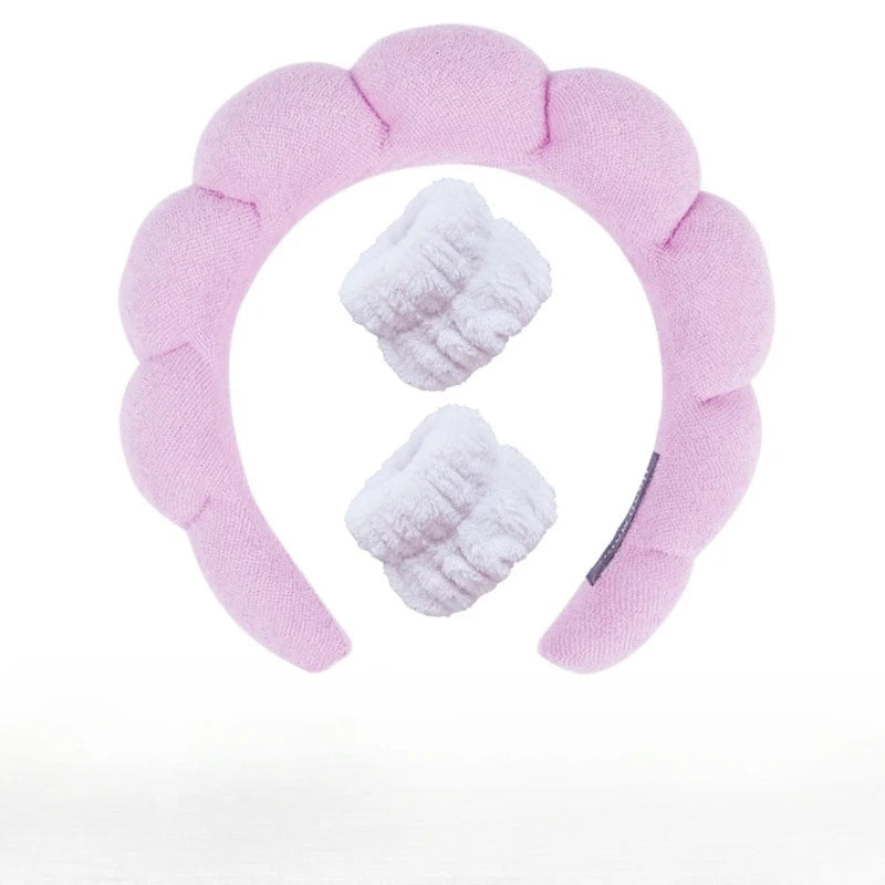 Pluche Spa Hoofdband & Polsband Set - Fluffiea