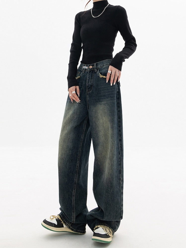 Y2K Vintage Baggy Dames Jeans - Luna