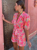 Trendige Festival-Print Playsuit met riem – Leona
