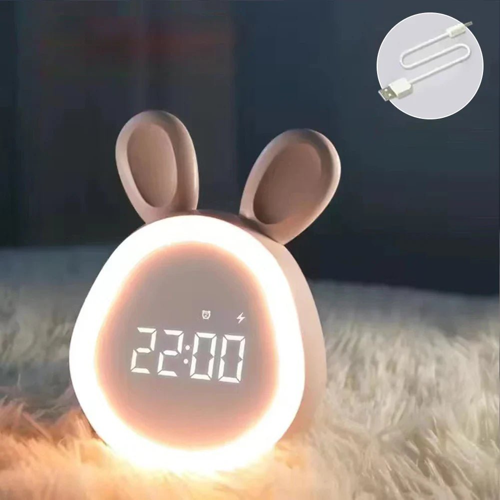 Kinderwekker in Konijnvorm met LED Nachtlamp - BunniGlow