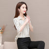 Stijlvolle dames chiffon blouse met knopen & omgeslagen kraag – Fenya