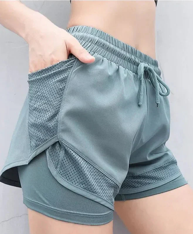 Ademend & Sneldrogende High-Waist Dames Fitnessshorts – Mira