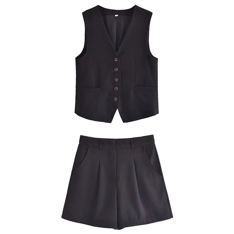 Tweedelige zomeroutfit met vintage-top – Amaya