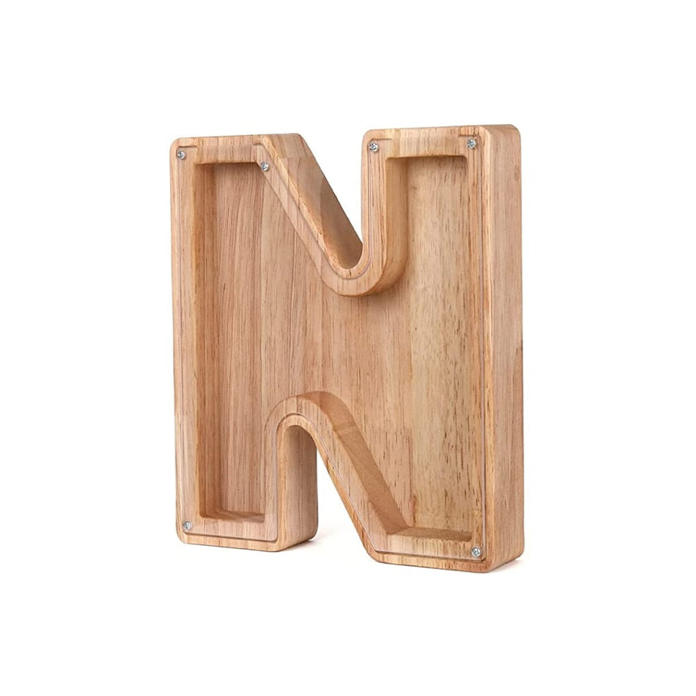 Houten Alfabet Spaarpot - LetterSaver