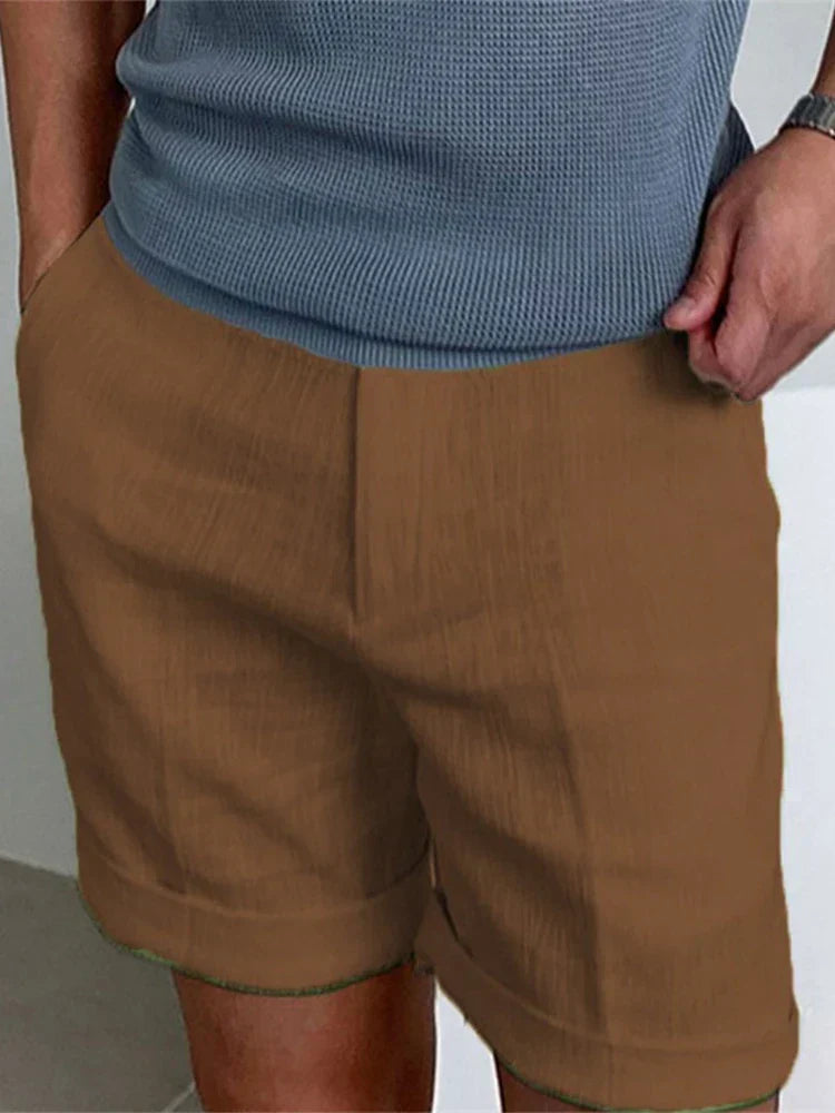 Lichte Linnen Heren Zomershorts met Relaxte Pasvorm - Jorin