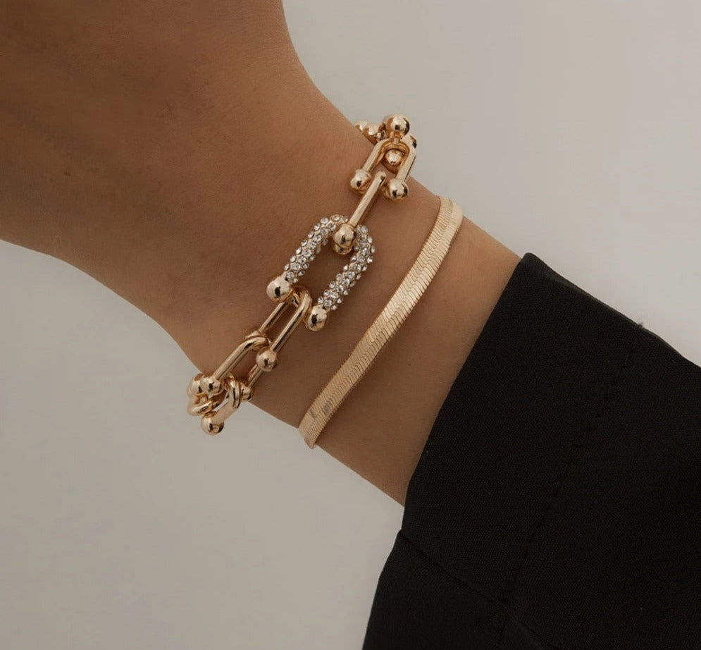 Bracelet Set | 2-delige set in het goud of zilver