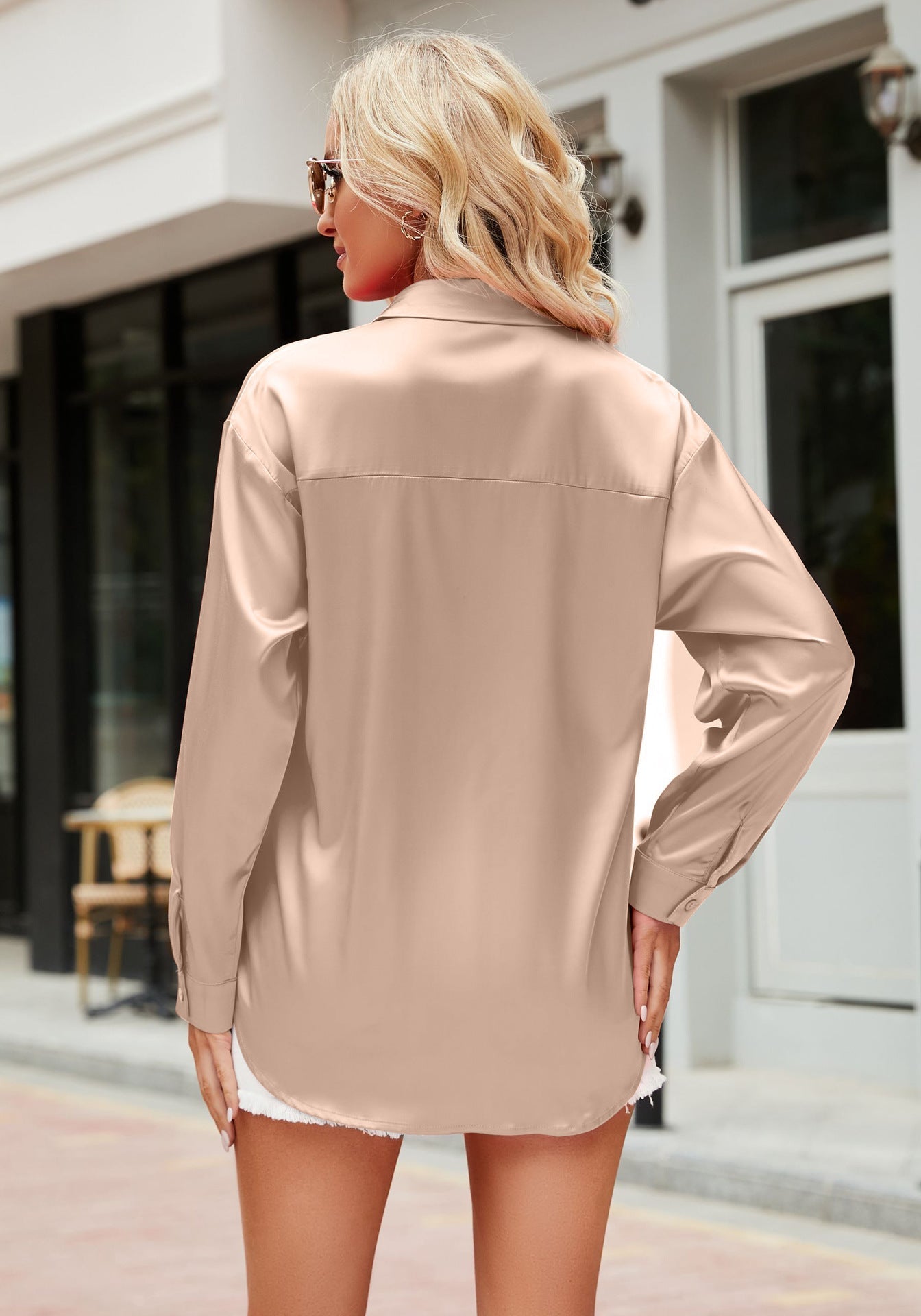 Satijnen Stijlvole Damesblouse – Mireille