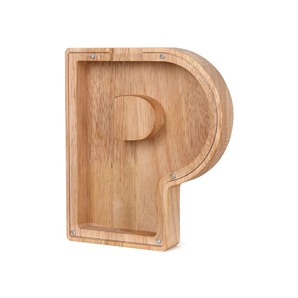Houten Alfabet Spaarpot - LetterSaver