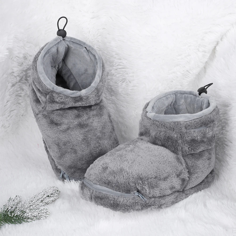Elektrische USB-slof met pluche voering – WarmFeet