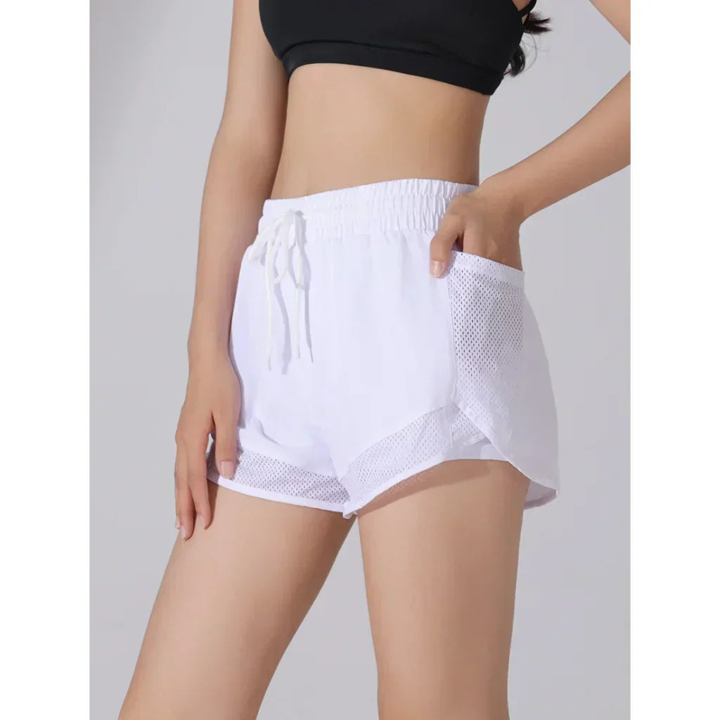 Ademend & Sneldrogende High-Waist Dames Fitnessshorts – Mira