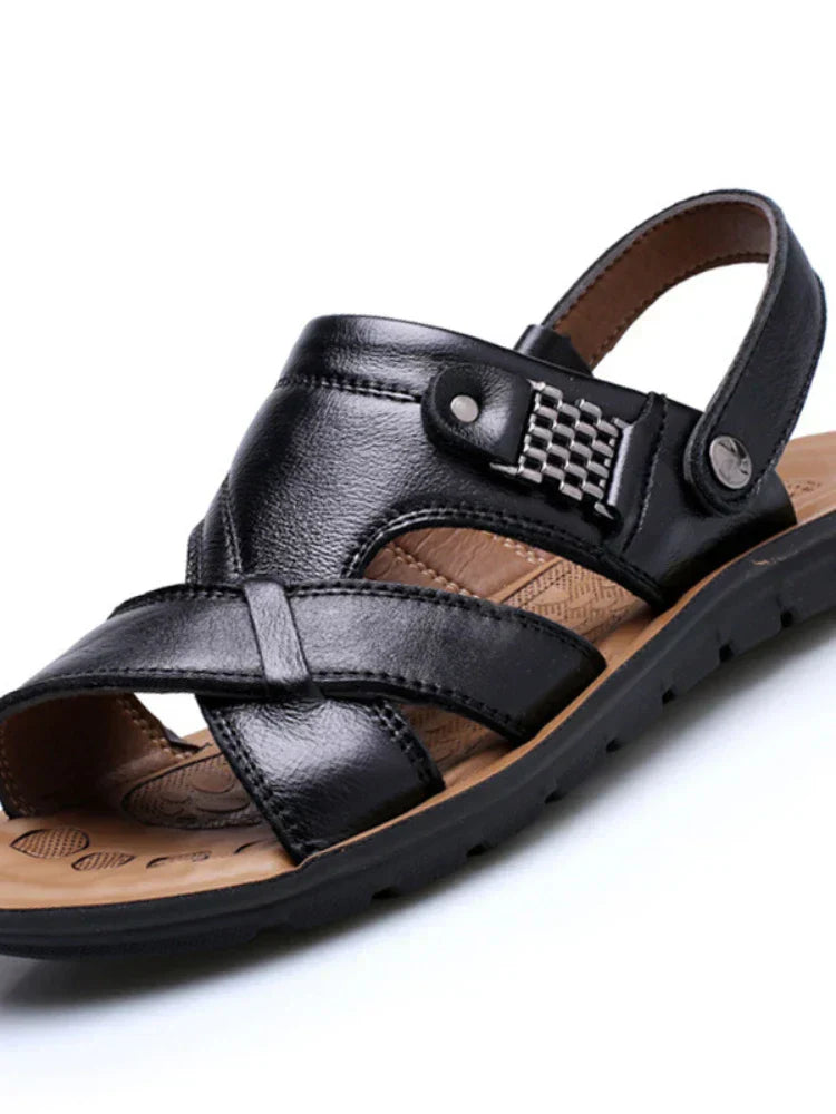 Duurzame & Ademend Leren  Heren Sandalen – Tiberius