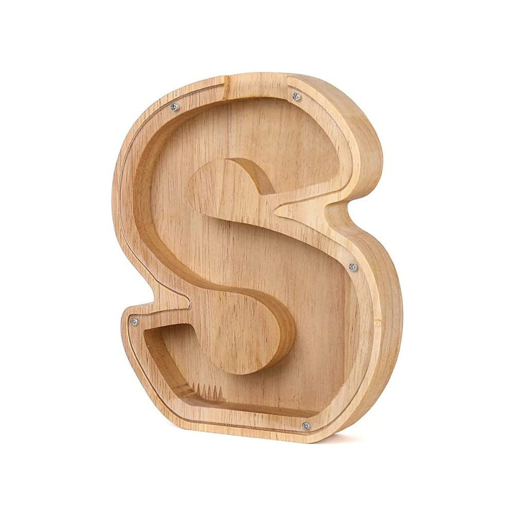 Houten Alfabet Spaarpot - LetterSaver