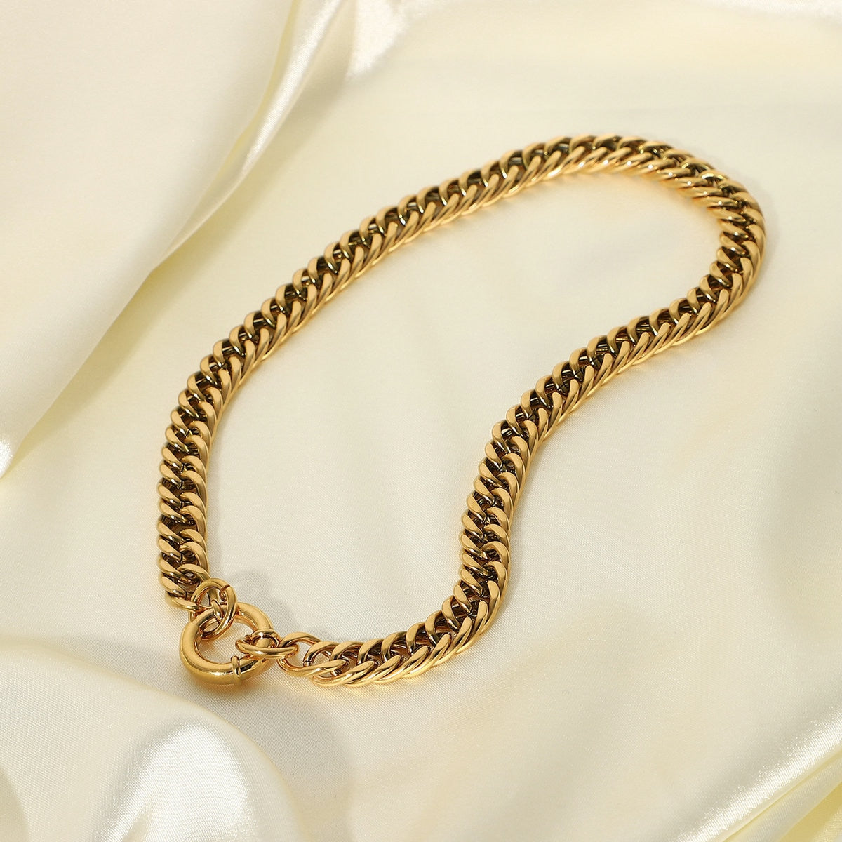 Golden Chain Necklace | Stainless Steel, dus verkleurd niet