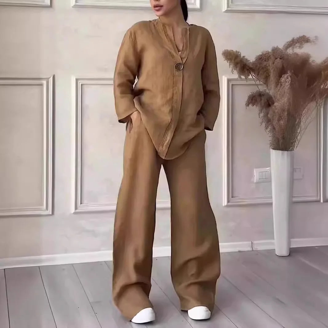 Luchtige & Stijlvolle Linnen Dames Zomer Set - Melina