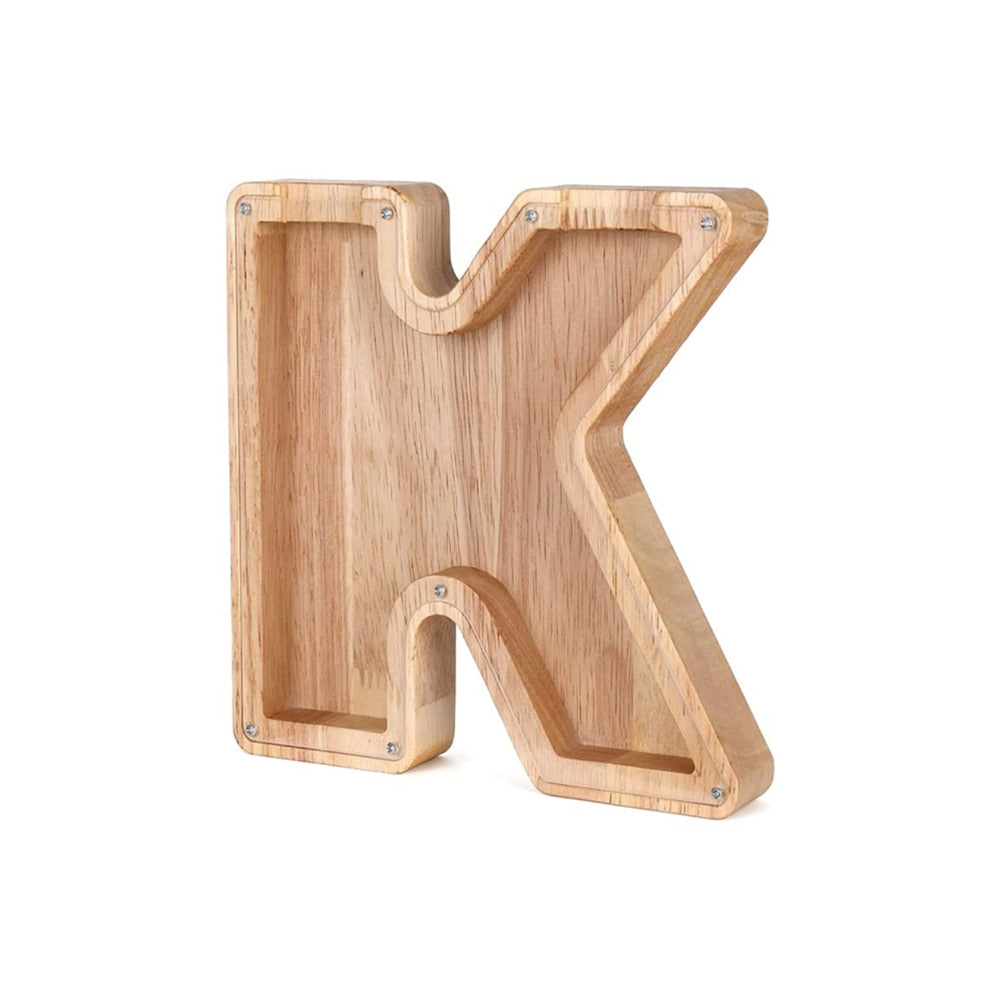 Houten Alfabet Spaarpot - LetterSaver