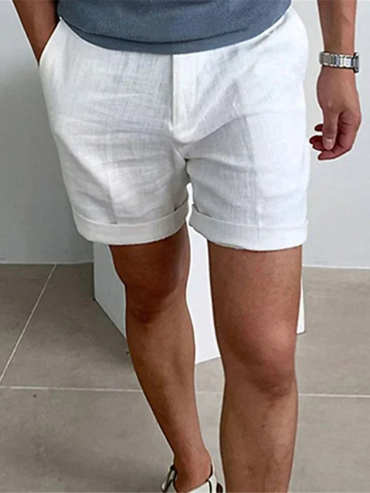 Lichte Linnen Heren Zomershorts met Relaxte Pasvorm - Jorin