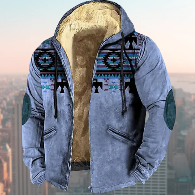 Stijlvolle Jas met Inheemse Print - Liam