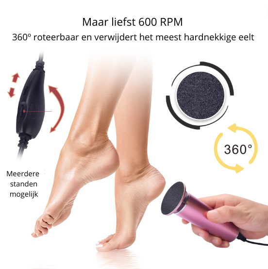 Elektrische Pedicure Vijl | Binnen no-time weer schone, mooie voetjes