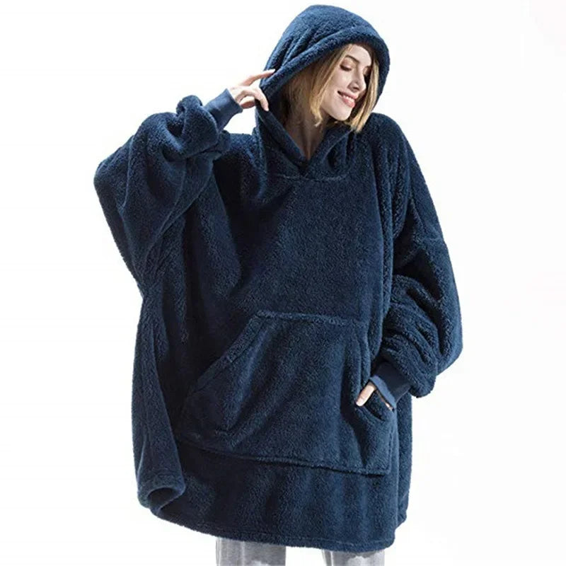 Oversized flanellen dekentrui voor dames en heren – FleeceHaven