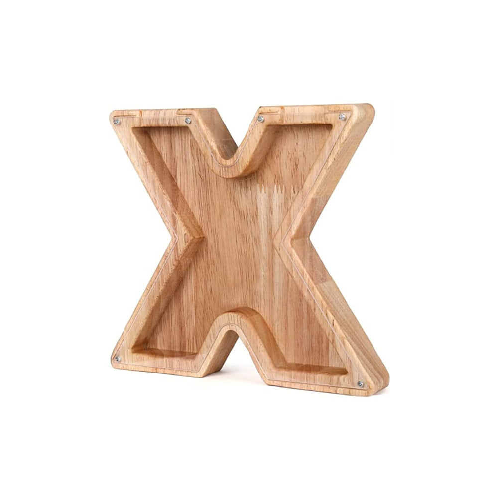 Houten Alfabet Spaarpot - LetterSaver