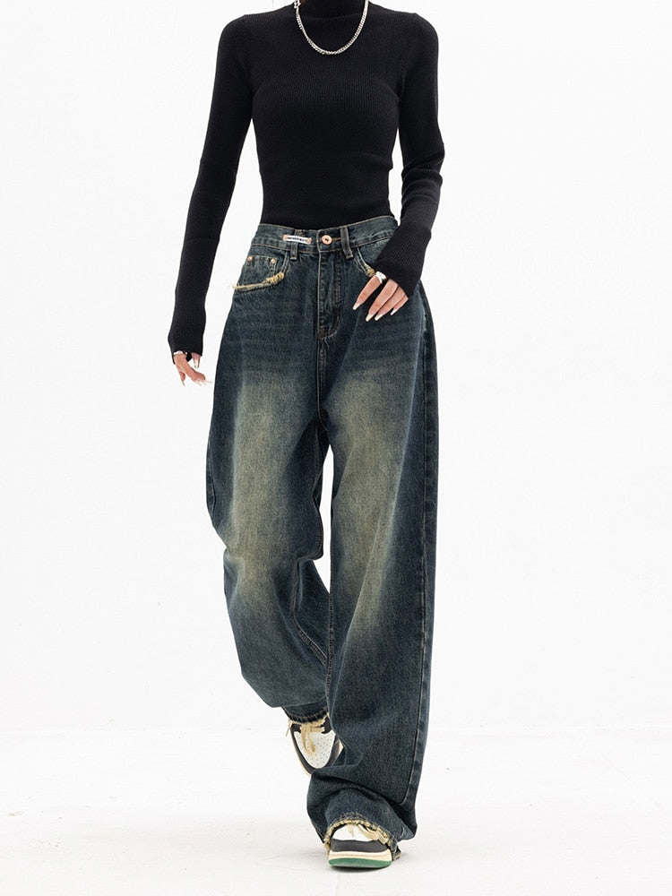 Y2K Vintage Baggy Dames Jeans - Luna