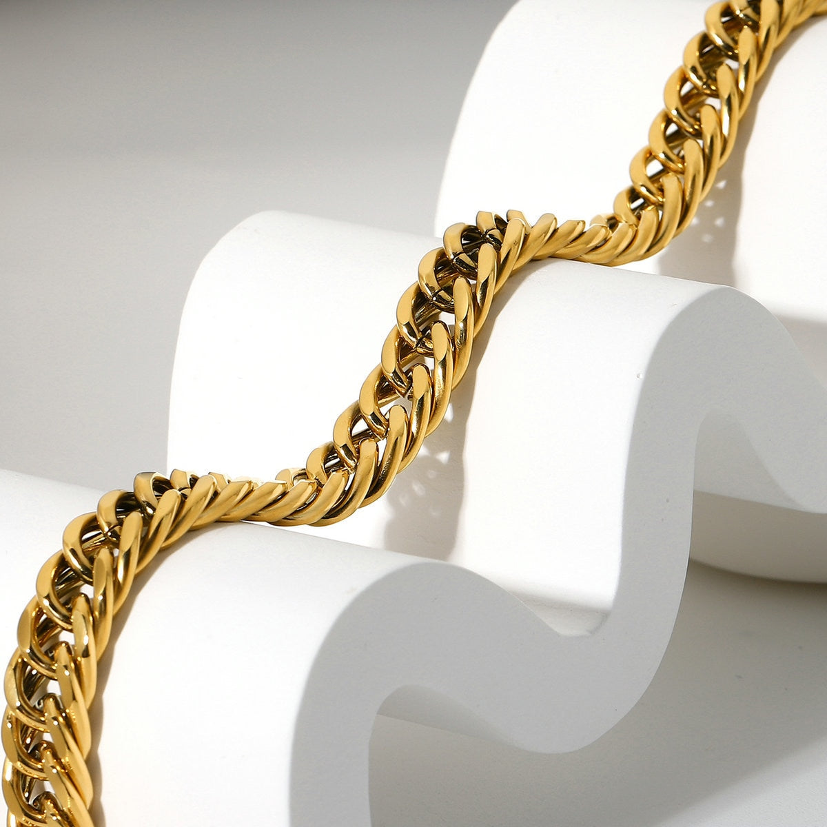 Golden Chain Necklace | Stainless Steel, dus verkleurd niet