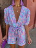Trendige Festival-Print Playsuit met riem – Leona
