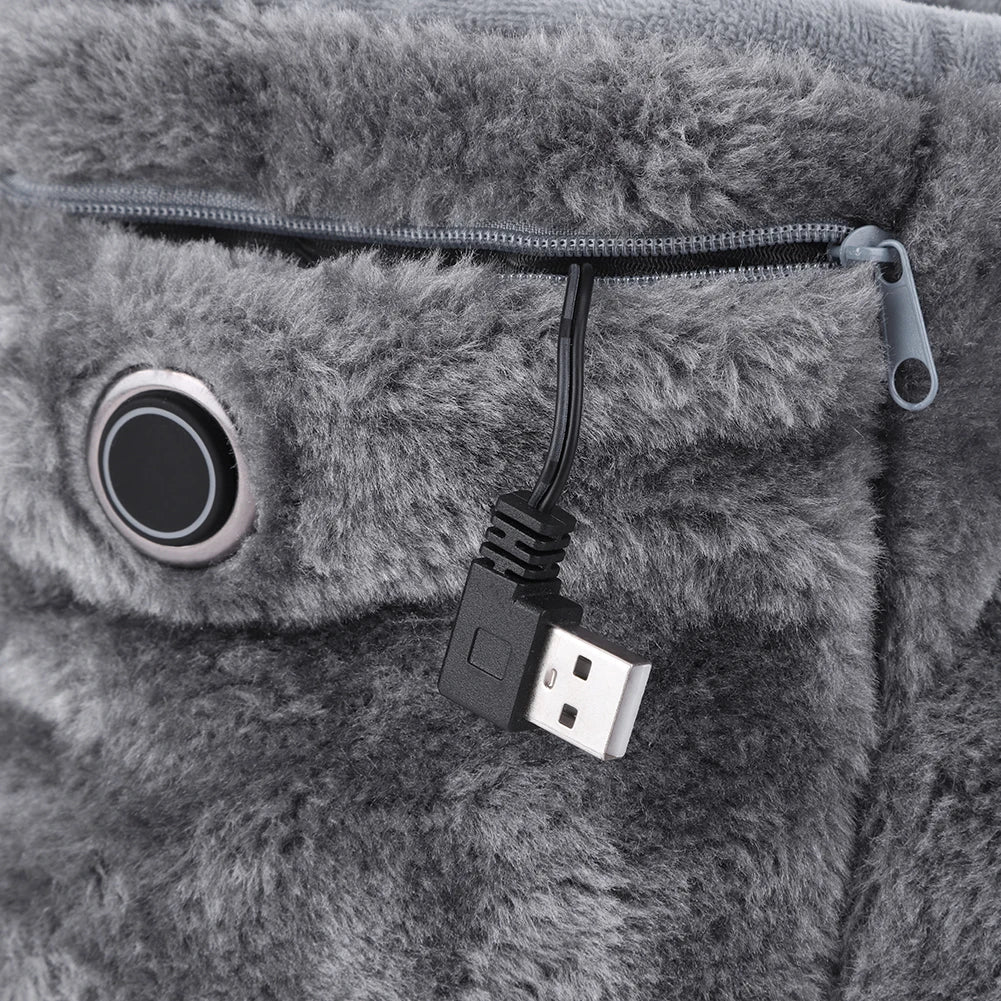 Elektrische USB-slof met pluche voering – WarmFeet