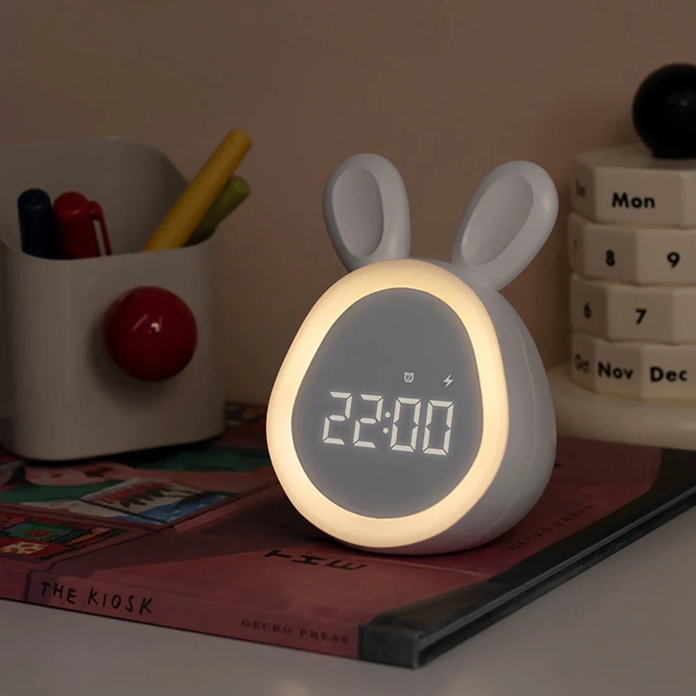 Kinderwekker in Konijnvorm met LED Nachtlamp - BunniGlow