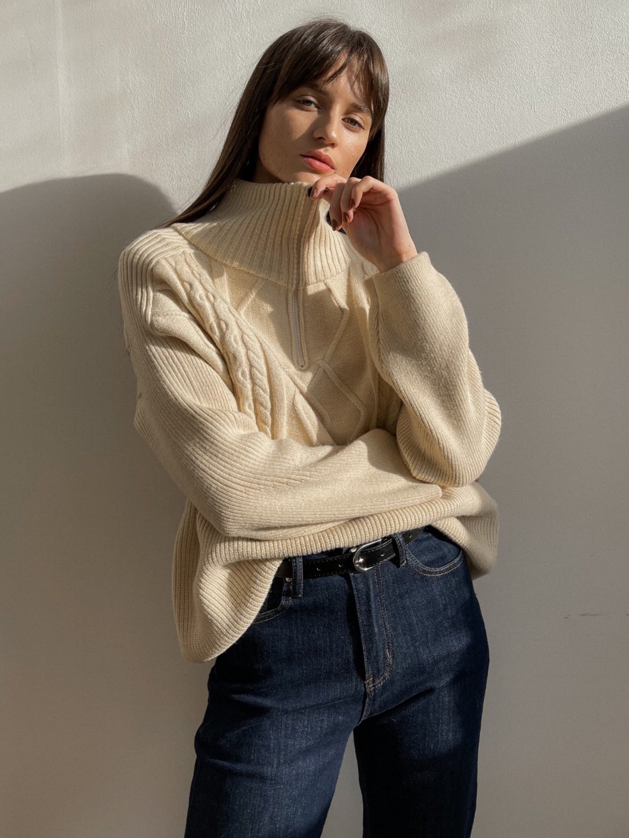 Elaine Sweater | Warme wollen trui met oversized model