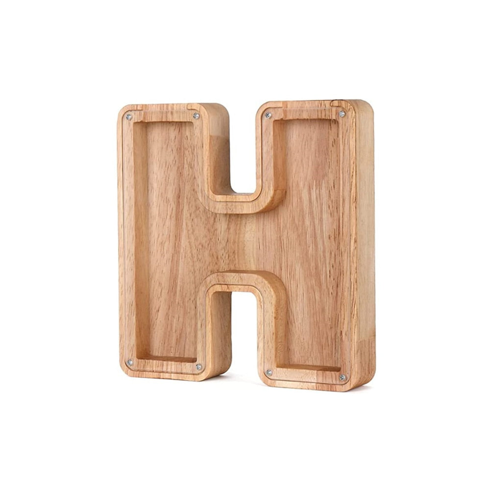 Houten Alfabet Spaarpot - LetterSaver