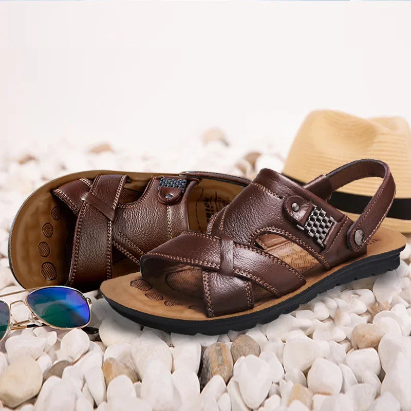 Duurzame & Ademend Leren  Heren Sandalen – Tiberius