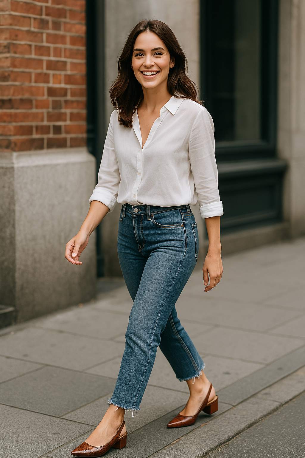 Slingback Pumps Mit Blockabsatz -  Annika