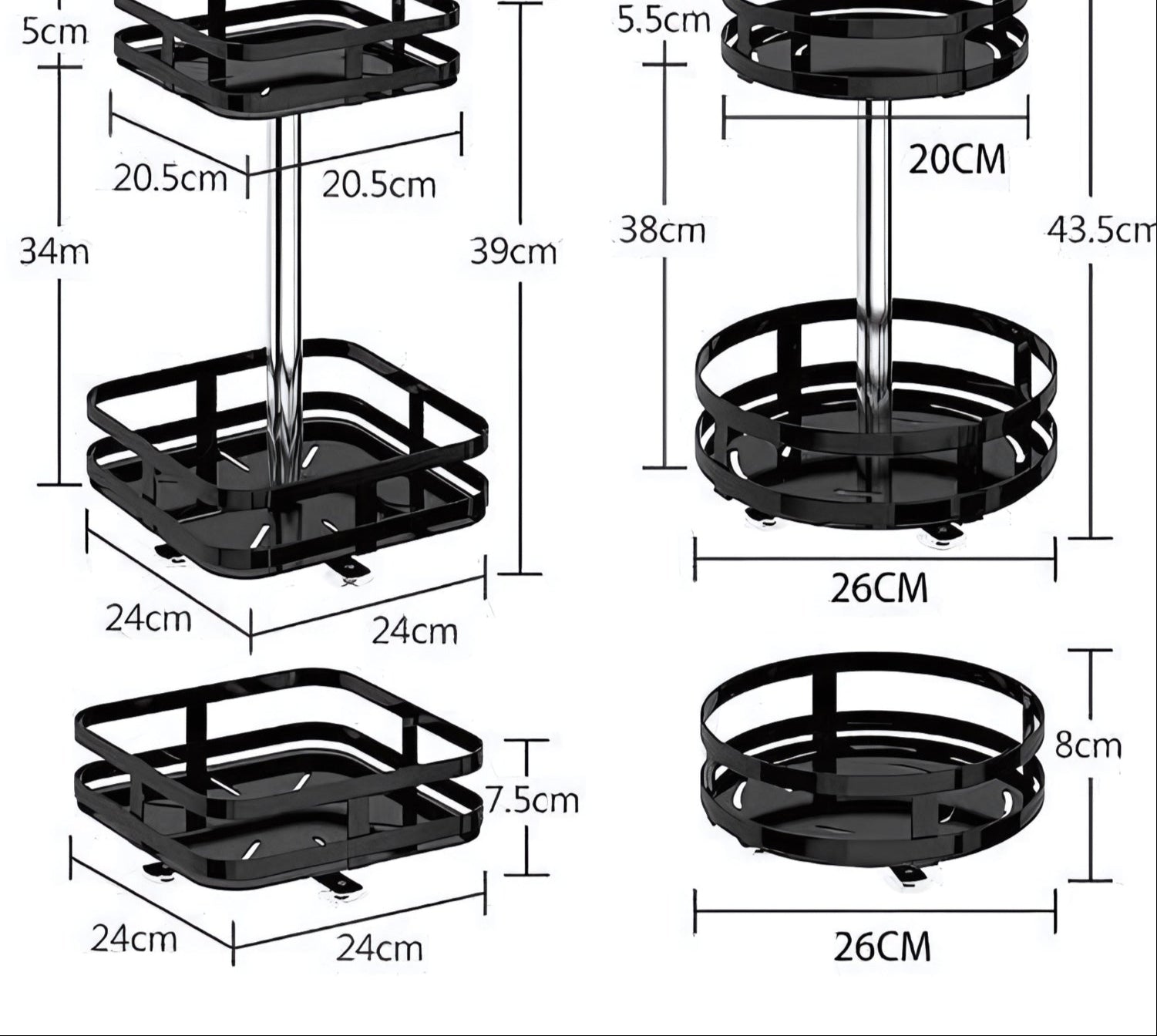 Roterend Opbergrek -  TwistRack 360°