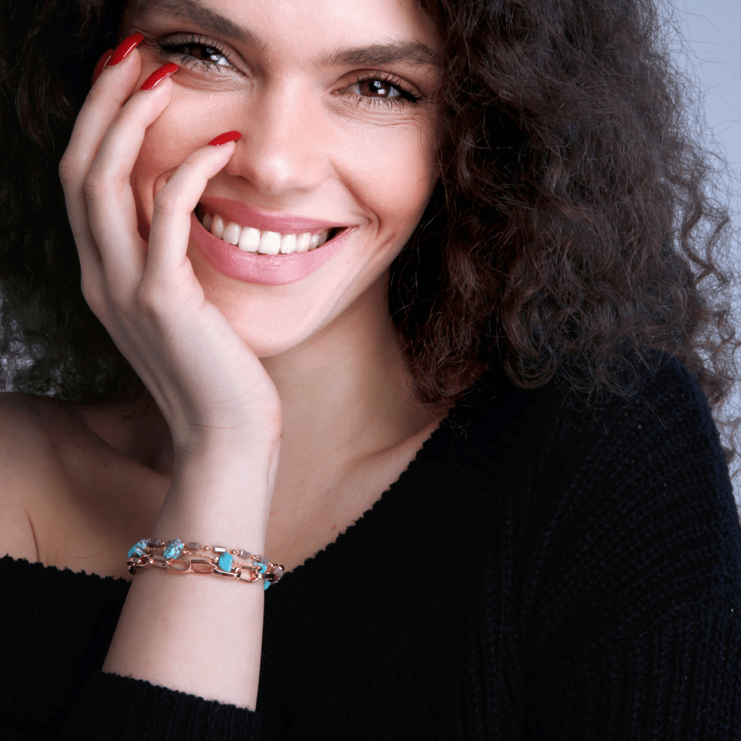 Gelaagde Armband Turkoois & Opaal – Isabelle