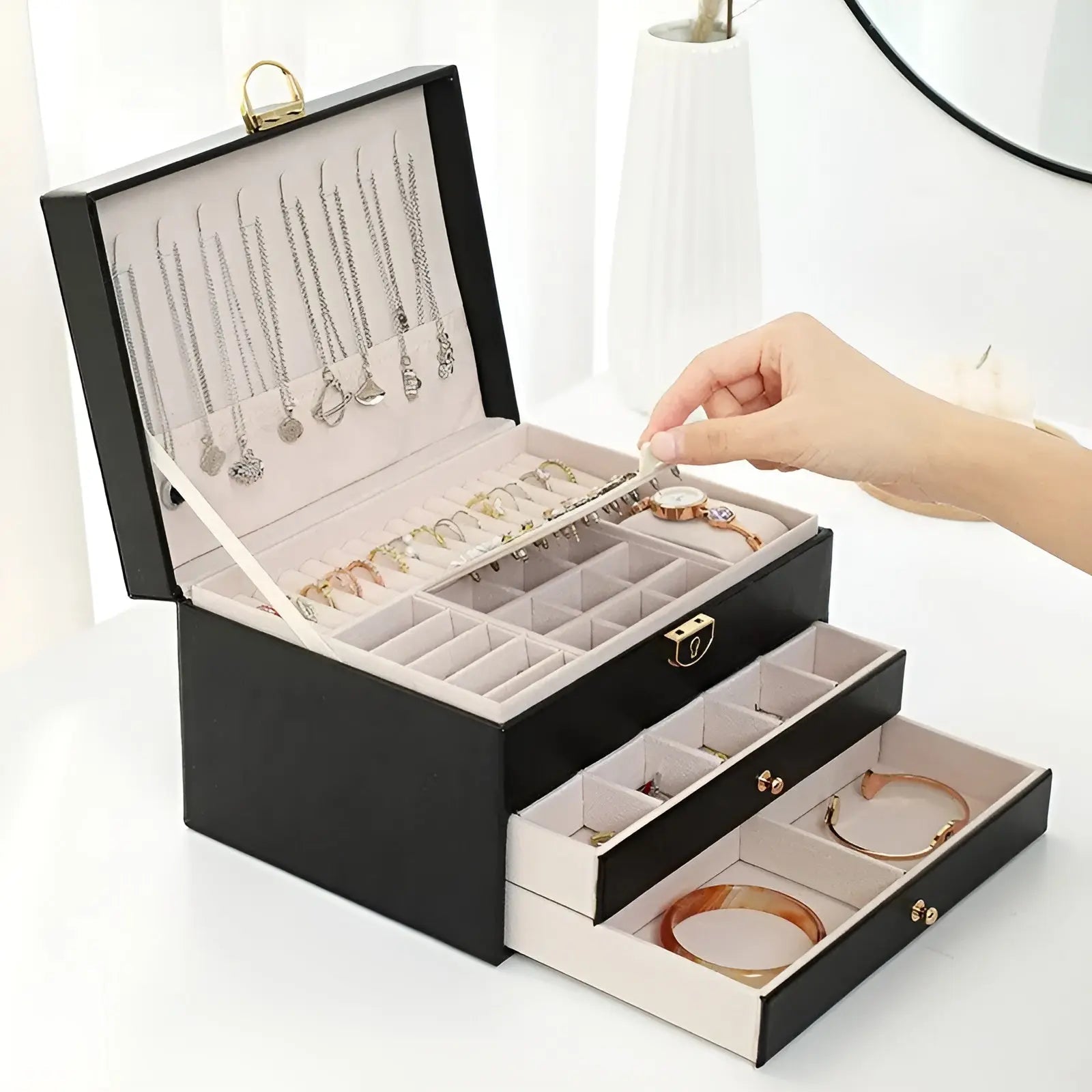 Luxe Meerlaagse Sieradendoos - EleganceBox