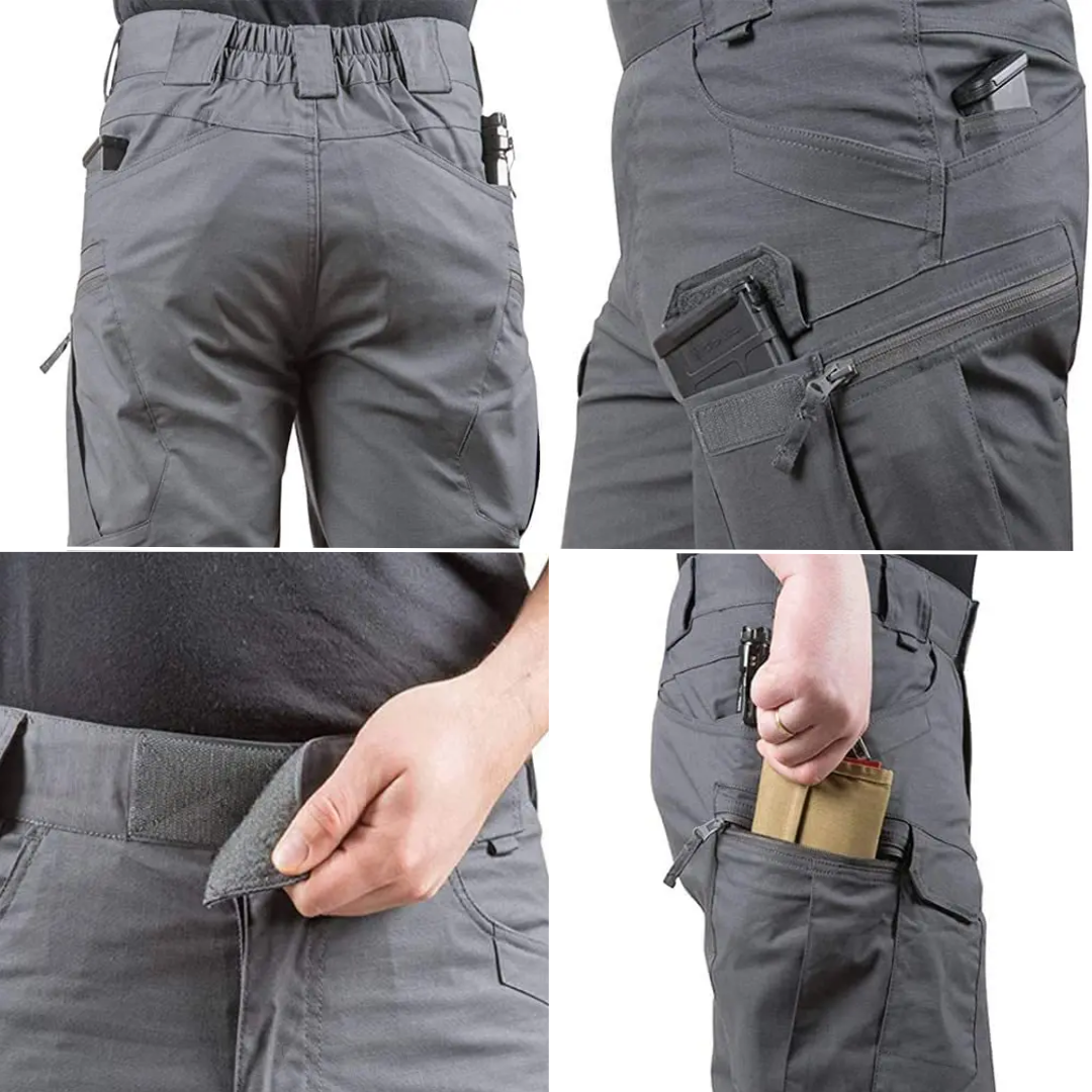 Heren Outdoor Shorts met 6 ritszakken - FlexTrek Cargo Shorts