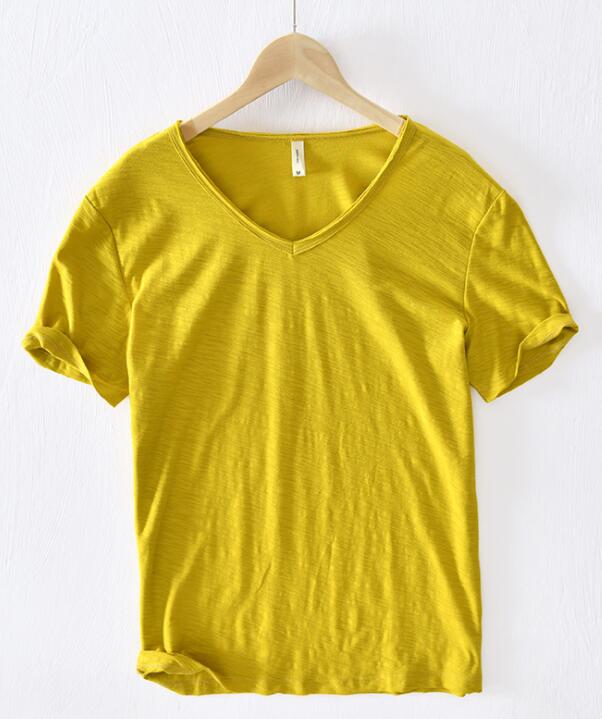 Lichte linnen V-hals shirt heren – Ademend & Zomerachtig – Thilo