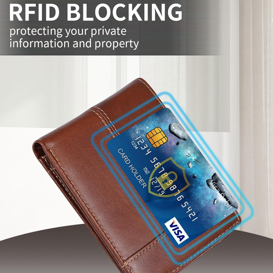 Premium RFID-Blocking Leren Bifold Portemonnee voor Mannen - SlimArmor